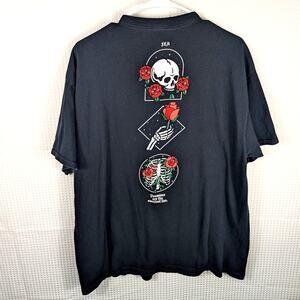 Franchise Los Angeles FLA Rose Skeleton T Shirt XL Black SEA Graphic Streetwear